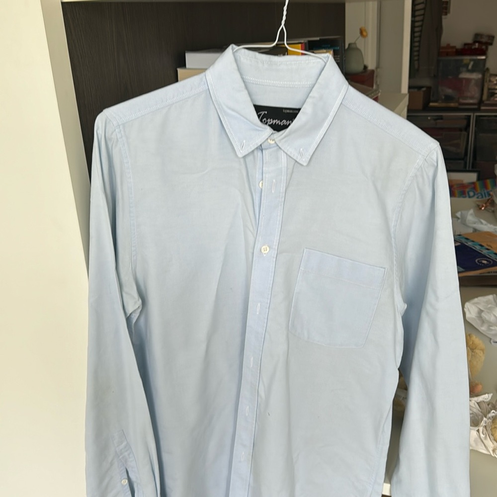 Topman blue button down M
